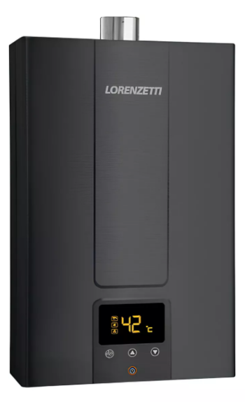 Aquecedor a Gás Lorenzetti Lz2000 20 Litros Preto GN ou GLP
