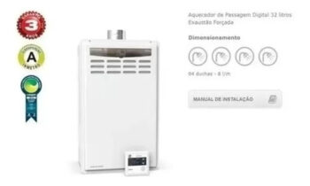 Aquecedor a Gás Rheem-paloma Series - 32 Litros Branco GN e GLP